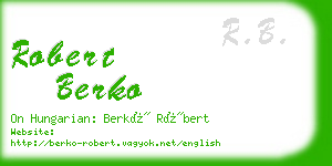 robert berko business card